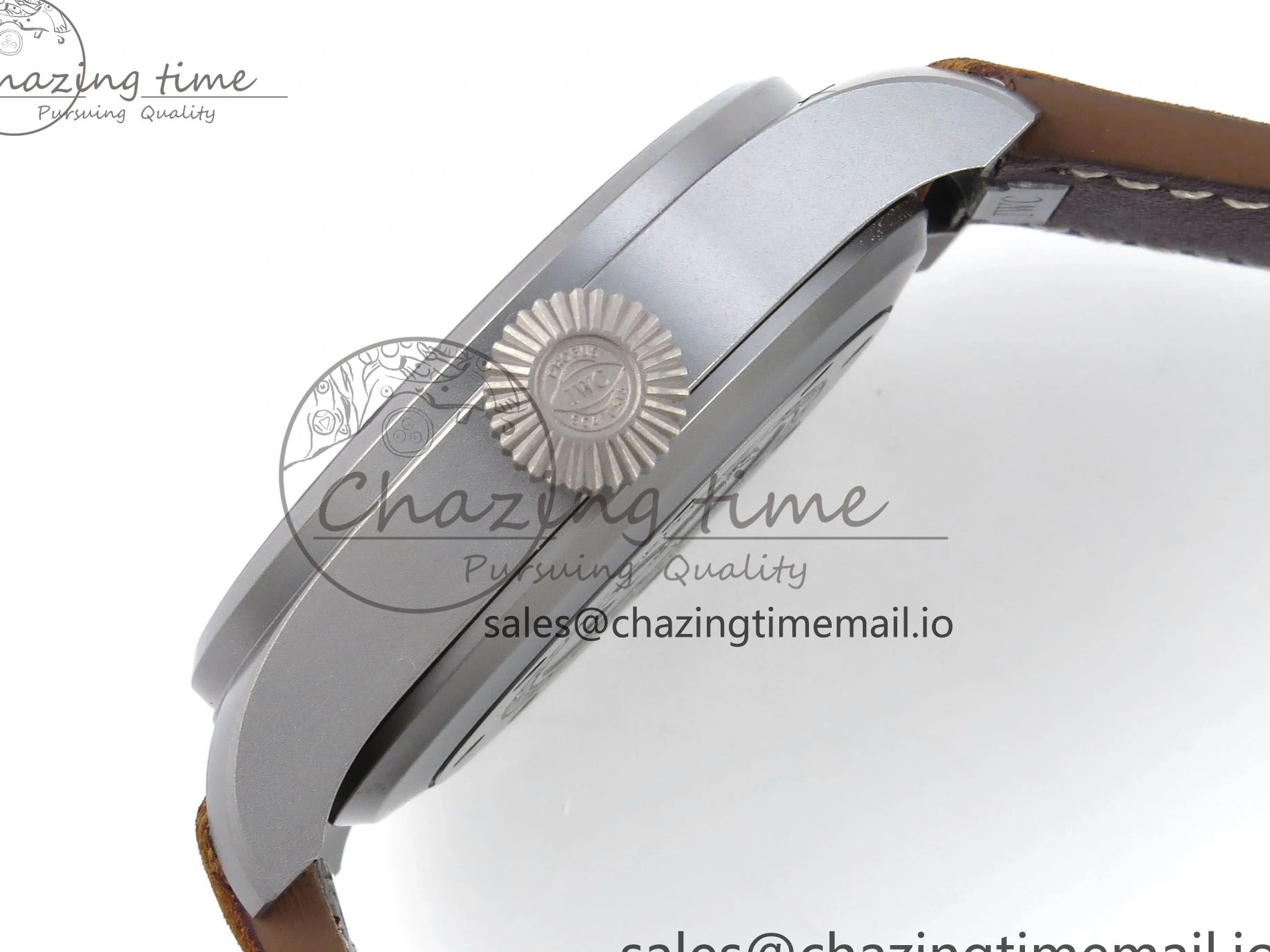MIROTIME 0225 Big Pilot IW329701 M+F 1:1 Best Edition Black Dial on Brown Leather Strap MY RelaxedFit 7005